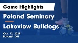 Poland Seminary  vs Lakeview Bulldogs  Game Highlights - Oct. 12, 2022