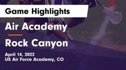 Air Academy  vs Rock Canyon Game Highlights - April 14, 2022