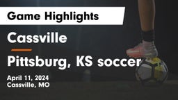 Cassville  vs Pittsburg, KS soccer Game Highlights - April 11, 2024