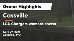 Cassville  vs LCA Chargers womens soccer Game Highlights - April 29, 2024