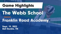 The Webb School vs Franklin Road Academy Game Highlights - Sept. 19, 2022