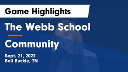 The Webb School vs Community  Game Highlights - Sept. 21, 2022
