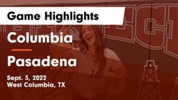 Columbia  vs Pasadena  Game Highlights - Sept. 3, 2022