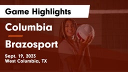 Columbia  vs Brazosport  Game Highlights - Sept. 19, 2023
