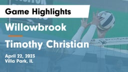 Willowbrook  vs Timothy Christian  Game Highlights - April 22, 2023