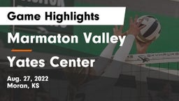 Marmaton Valley  vs Yates Center  Game Highlights - Aug. 27, 2022