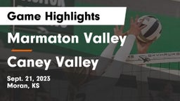 Marmaton Valley  vs Caney Valley  Game Highlights - Sept. 21, 2023
