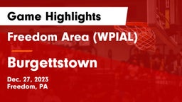 Freedom Area  (WPIAL) vs Burgettstown  Game Highlights - Dec. 27, 2023