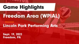 Freedom Area  (WPIAL) vs Lincoln Park Performing Arts  Game Highlights - Sept. 19, 2022