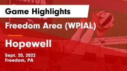 Freedom Area  (WPIAL) vs Hopewell  Game Highlights - Sept. 20, 2022