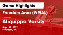 Freedom Area  (WPIAL) vs Aliquippa Varsity Game Highlights - Sept. 12, 2022