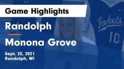 Randolph  vs Monona Grove  Game Highlights - Sept. 25, 2021