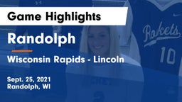 Randolph  vs Wisconsin Rapids - Lincoln  Game Highlights - Sept. 25, 2021