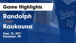 Randolph  vs Kaukauna  Game Highlights - Sept. 25, 2021