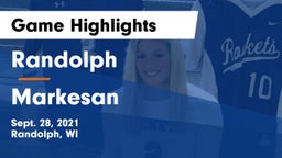 Randolph  vs Markesan  Game Highlights - Sept. 28, 2021