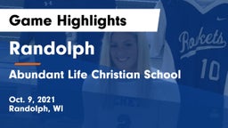 Randolph  vs Abundant Life Christian School Game Highlights - Oct. 9, 2021