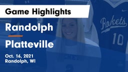 Randolph  vs Platteville  Game Highlights - Oct. 16, 2021