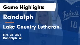 Randolph  vs Lake Country Lutheran  Game Highlights - Oct. 28, 2021