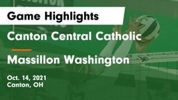 Canton Central Catholic  vs Massillon Washington  Game Highlights - Oct. 14, 2021