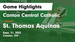 Canton Central Catholic  vs St. Thomas Aquinas  Game Highlights - Sept. 21, 2022