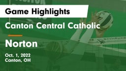 Canton Central Catholic  vs Norton  Game Highlights - Oct. 1, 2022