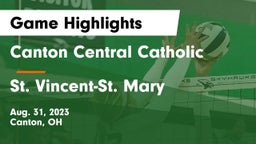 Canton Central Catholic  vs St. Vincent-St. Mary  Game Highlights - Aug. 31, 2023