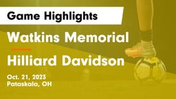 Watkins Memorial  vs Hilliard Davidson  Game Highlights - Oct. 21, 2023