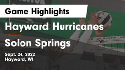Hayward Hurricanes  vs Solon Springs Game Highlights - Sept. 24, 2022