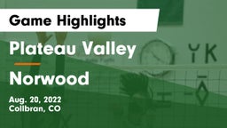 Plateau Valley  vs Norwood Game Highlights - Aug. 20, 2022