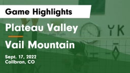 Plateau Valley  vs Vail Mountain Game Highlights - Sept. 17, 2022