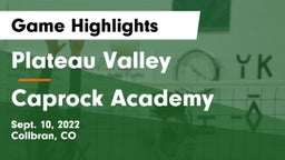 Plateau Valley  vs Caprock Academy Game Highlights - Sept. 10, 2022