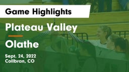 Plateau Valley  vs Olathe Game Highlights - Sept. 24, 2022