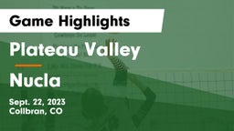 Plateau Valley  vs Nucla Game Highlights - Sept. 22, 2023