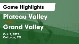 Plateau Valley  vs Grand Valley  Game Highlights - Oct. 3, 2023