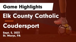 Elk County Catholic  vs Coudersport Game Highlights - Sept. 5, 2023