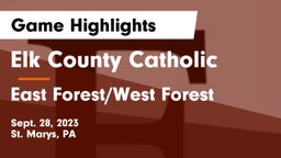 Elk County Catholic  vs East Forest/West Forest Game Highlights - Sept. 28, 2023