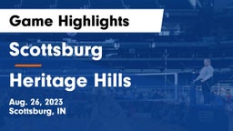 Scottsburg  vs Heritage Hills  Game Highlights - Aug. 26, 2023