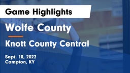 Wolfe County  vs Knott County Central  Game Highlights - Sept. 10, 2022