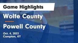Wolfe County  vs Powell County  Game Highlights - Oct. 4, 2022