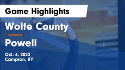 Wolfe County  vs Powell  Game Highlights - Oct. 6, 2022