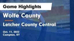 Wolfe County  vs Letcher County Central  Game Highlights - Oct. 11, 2022