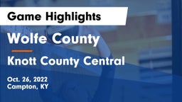 Wolfe County  vs Knott County Central  Game Highlights - Oct. 26, 2022