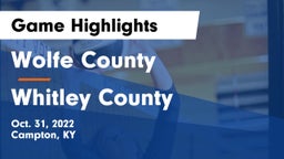Wolfe County  vs Whitley County  Game Highlights - Oct. 31, 2022