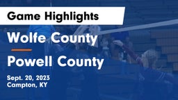 Wolfe County  vs Powell County  Game Highlights - Sept. 20, 2023