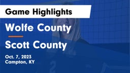 Wolfe County  vs Scott County  Game Highlights - Oct. 7, 2023