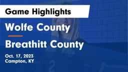 Wolfe County  vs Breathitt County  Game Highlights - Oct. 17, 2023