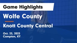 Wolfe County  vs Knott County Central  Game Highlights - Oct. 23, 2023