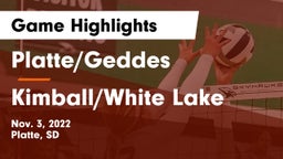 Platte/Geddes  vs Kimball/White Lake  Game Highlights - Nov. 3, 2022