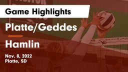 Platte/Geddes  vs Hamlin  Game Highlights - Nov. 8, 2022