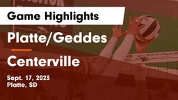 Platte/Geddes  vs Centerville  Game Highlights - Sept. 17, 2023